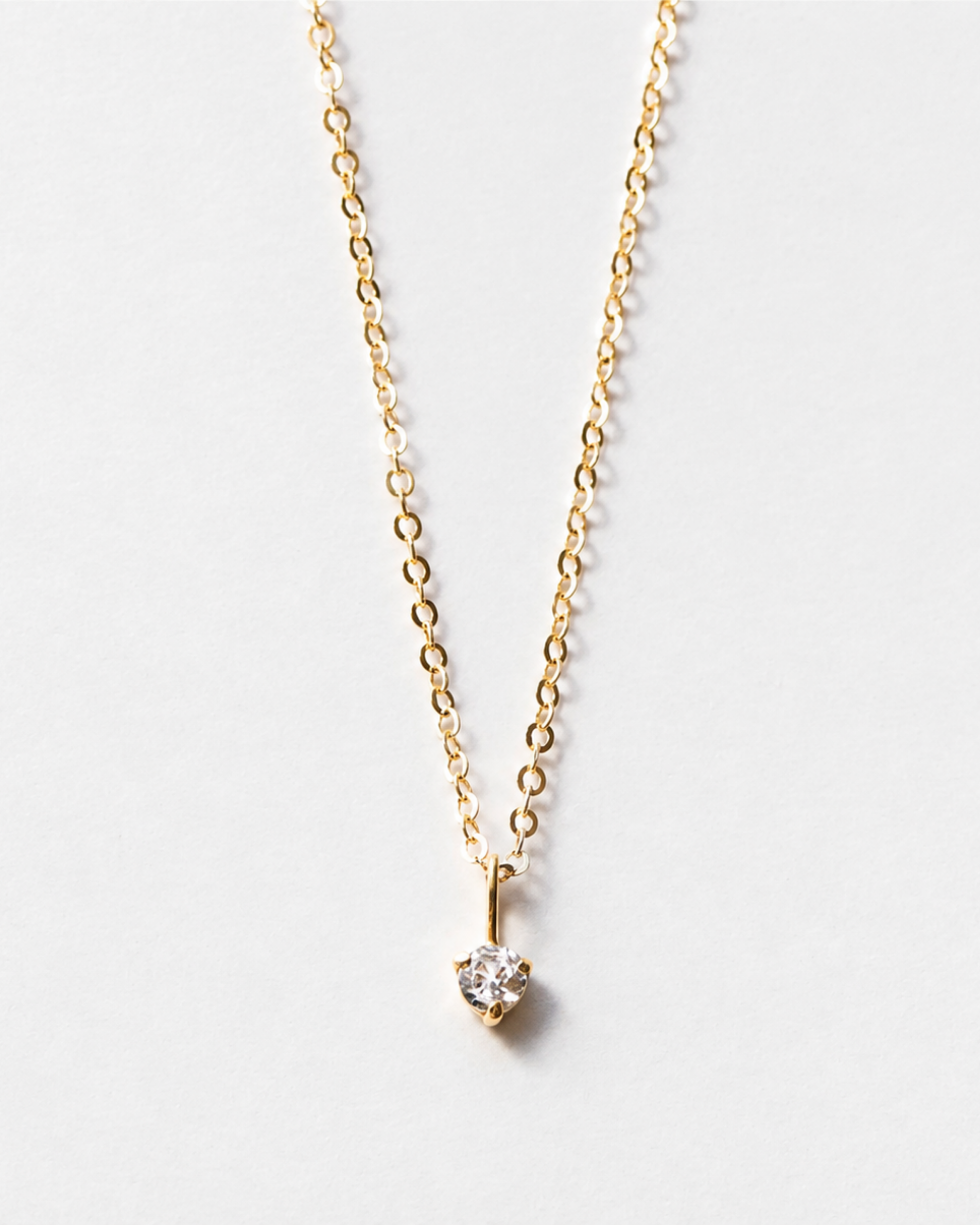 Era small round gemstone charm necklace